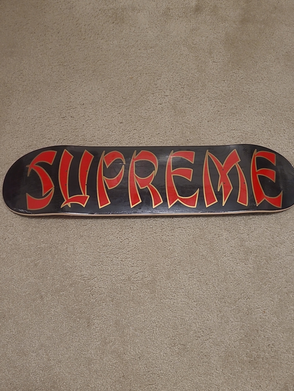 Supreme Action Skateboard Black Deck Black & Red